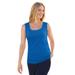 Plus Size Women's Rib Knit Tank by Woman Within in Bright Cobalt (Size 1X) Top