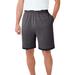 Men's Big & Tall Layered Look Lightweight Jersey Shorts by KingSize in Heather Slate (Size 2XL)