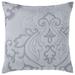 Amelia 16" Square Pillow by BrylaneHome in Grey
