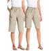 Plus Size Women's Convertible Length Cargo Short by Woman Within in Natural Khaki (Size 28 W)