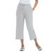 Plus Size Women's Sport Knit Capri Pant by Woman Within in Heather Grey (Size 6X)