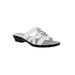 Extra Wide Width Women's Torrid Sandals by Easy Street® in White Croco (Size 7 WW)