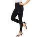 Plus Size Women's Lace-Inset Essential Stretch Legging by Roaman's in Black (Size 26/28) Activewear Workout Yoga Pants