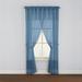 Wide Width BH Studio Sheer Voile 5-Pc. One-Rod Curtain Set by BH Studio in Smoke Blue (Size 60" W 63" L) Window Curtain