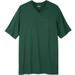 Men's Big & Tall Shrink-Less™ Lightweight Longer-Length V-neck T-shirt by KingSize in Hunter (Size 4XL)