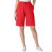 Plus Size Women's Sport Knit Short by Woman Within in Vivid Red (Size 1X)