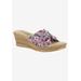 Women's Dinah Tuscany Sandal by Easy Street in Multi Rose Floral (Size 7 1/2 M)