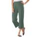 Plus Size Women's 7-Day Knit Capri by Woman Within in Pine (Size M) Pants