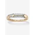 Men's Big & Tall 10K Yellow Gold Diamond Accent "Lord's Prayer" Cross Ring by PalmBeach Jewelry in Gold (Size 16)