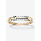 Men's Big & Tall 10K Yellow Gold Diamond Accent "Lord's Prayer" Cross Ring by PalmBeach Jewelry in Gold (Size 16)