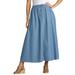 Plus Size Women's Drawstring Denim Skirt by Woman Within in Light Wash (Size 34 WP)