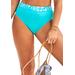 Plus Size Women's High Waist Bikini Bottom by Swimsuits For All in Crystal Blue (Size 12)