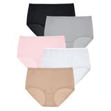 Plus Size Women's Nylon Brief 5-Pack by Comfort Choice in Basic Pack (Size 13) Underwear