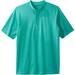 Men's Big & Tall Shrink-Less™ Lightweight Henley T-Shirt by KingSize in Tidal Green (Size 8XL) Henley Shirt