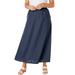 Plus Size Women's Linen Maxi Skirt by Jessica London in Navy (Size 18 W)