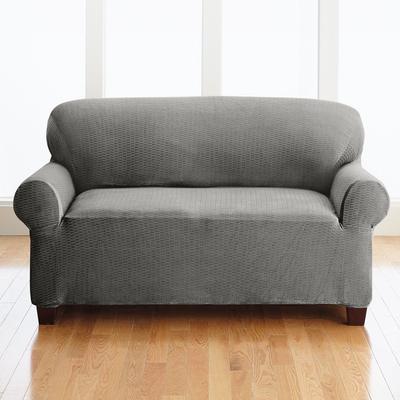 Brighton Slipcover Loveseat by BH Studio in Charcoal