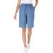 Plus Size Women's Drawstring Denim Short by Woman Within in Light Wash (Size 24 W) Shorts