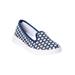 Wide Width Women's The Dottie Slip On Sneaker by Comfortview in Denim Eyelet (Size 7 W)