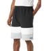 Men's Big & Tall FILA® Colorblock Fleece Shorts by FILA in Black White Heather (Size 2XL)