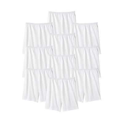 Plus Size Women's Cotton Boxer 10-Pack by Comfort Choice in White Pack (Size 15) Underwear