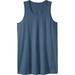 Men's Big & Tall Shrink-Less™ Lightweight Longer-Length Tank by KingSize in Heather Slate Blue (Size L) Shirt