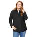 Plus Size Women's Zip-Front Quilted Jacket by Woman Within in Black (Size 1X)