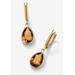 Women's Gold over Sterling Silver Drop EarringsPear Cut Simulated Birthstones by PalmBeach Jewelry in November