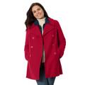 Plus Size Women's Wool-Blend Double-Breasted Peacoat by Woman Within in Classic Red (Size 32 W)