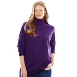 Plus Size Women's Perfect Long-Sleeve Turtleneck Tee by Woman Within in Radiant Purple (Size 4X) Shirt