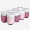 Set of 8 Glass Jars with Date Setting Lids for Euro Cuisine Yogurt Maker Model YMX650 by Euro Cuisine in Clear