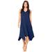 Plus Size Women's Sleeveless Swing Dress by Roaman's in Evening Blue (Size 18/20)