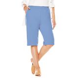 Plus Size Women's 7-Day Knit Bermuda Shorts by Woman Within in French Blue (Size 1X)