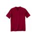 Men's Big & Tall Shrink-Less™ Lightweight V-Neck Pocket T-Shirt by KingSize in Rich Burgundy (Size 6XL)