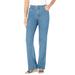 Plus Size Women's Bootcut Stretch Jean by Woman Within in Light Wash Sanded (Size 24 T)