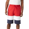 Men's Big & Tall FILA® Colorblock Fleece Shorts by FILA in Red White Navy (Size 4XL)