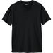 Men's Big & Tall Shrink-Less™ Lightweight Henley Longer Length T-Shirt by KingSize in Black (Size L) Henley Shirt