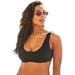 Plus Size Women's Executive Underwire Bikini Top by Swimsuits For All in Black (Size 8)