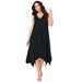 Plus Size Women's Sleeveless Swing Dress by Roaman's in Black (Size 38/40)
