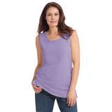 Plus Size Women's Perfect Scoopneck Tank by Woman Within in Soft Iris (Size L) Top