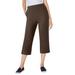 Plus Size Women's Capri Fineline Jean by Woman Within in Chocolate (Size 36 W)