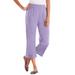 Plus Size Women's 7-Day Knit Capri by Woman Within in Soft Iris (Size 2X) Pants