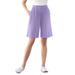 Plus Size Women's 7-Day Knit Short by Woman Within in Soft Iris (Size 3X)