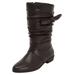 Women's The Heather Wide Calf Boot by Comfortview in Brown (Size 12 M)