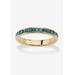 Women's Yellow Gold Plated Simulated Birthstone Eternity Ring by PalmBeach Jewelry in December (Size 9)
