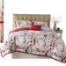 Funky Floral 6-Pc. Comforter Set by BrylaneHome in Burgundy Multi (Size KING)