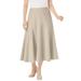 Plus Size Women's Print Linen-Blend Skirt by Woman Within in Natural Khaki (Size 4X)