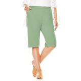 Plus Size Women's 7-Day Knit Bermuda Shorts by Woman Within in Sage (Size 4X)