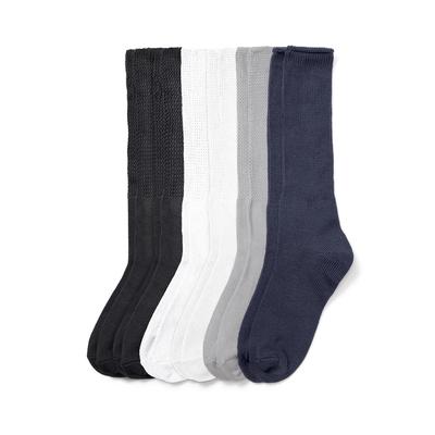 Plus Size Women's 6-Pack Rib Knit Socks by Comfort Choice in Basic Pack (Size 2X) Tights