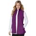 Plus Size Women's Zip-Front Microfleece Vest by Woman Within in Plum Purple (Size 4X)