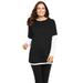 Plus Size Women's Layered-Look Crewneck Tee by Woman Within in Black (Size 18/20) Shirt